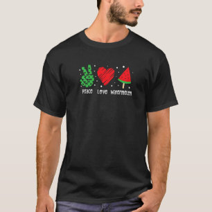 Peace Love Watermelon Happy Watermelon Day Fruit M T-Shirt