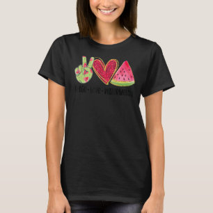 Peace Love Watermelon National Watermelon Day  Sum T-Shirt