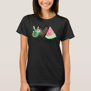 Peace Love Watermelon Summer For Women Teen Girls T-Shirt