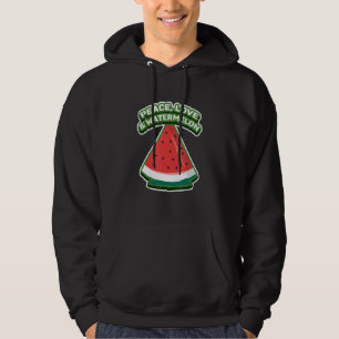 Peace Love & Watermelon Sweet Tropical Summer Vib Hoodie