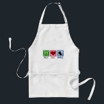 Peace Love Welding Standard Apron<br><div class="desc">Peace Love Welding. A cool welder gift featuring a peace sign,  heart,  and welders helmet.</div>