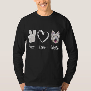 Peace Love Westie West Highland White Terrier Gift T-Shirt