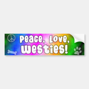 Peace Love Westies Bumper Sticker