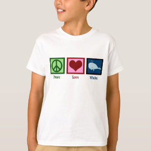 Peace Love Whales Cute T-Shirt