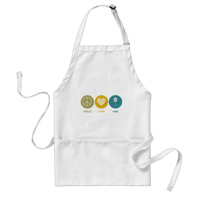 Peace Love Wine Standard Apron (Front)