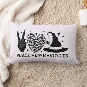Peace Love Witches Throw Pillow