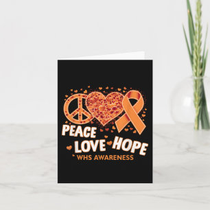 Peace Love Wolf Hirschhorn Syndrome Awareness Day Card