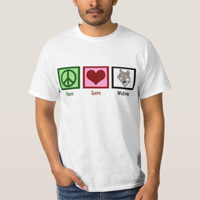 Peace Love Wolves T-Shirt (Front)