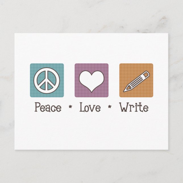 Peace Love Write Postcard (Front)
