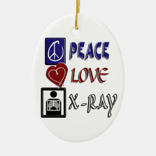 PEACE, LOVE, X-RAY - CHRISTMAS ORNAMENT