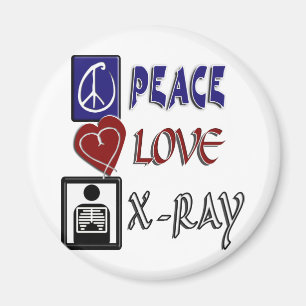 PEACE LOVE XRAY MAGNET