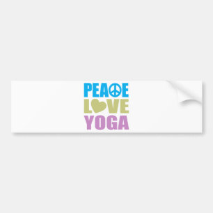 Peace Love Yoga Bumper Sticker