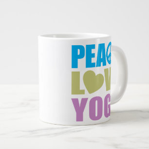 Peace Love Yoga Large Coffee Mug