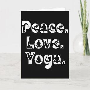 Peace Love Yoga Mindfulness Zen Meditation Yogi Fl Card