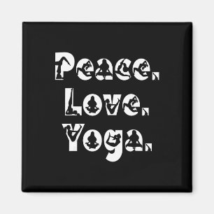 Peace Love Yoga Mindfulness Zen Meditation Yogi Fl Magnet