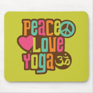 Peace Love Yoga Mouse Pad