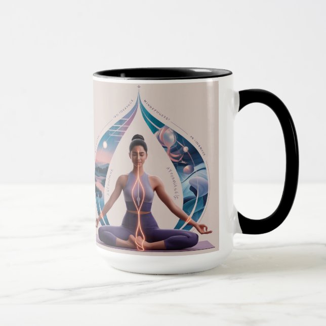 Peace, Love, Yoga" Mug (Right)