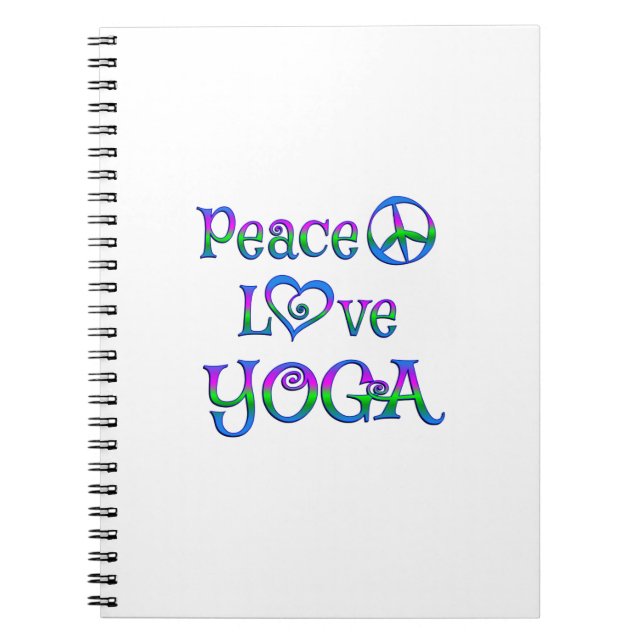 Peace Love Yoga Notebook (Front)