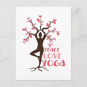 Peace Love Yoga Postcard