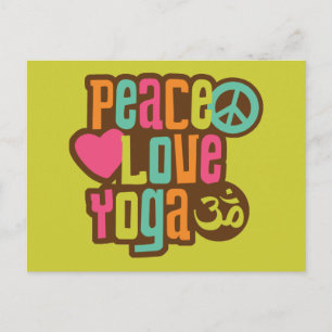 Peace Love Yoga Postcard