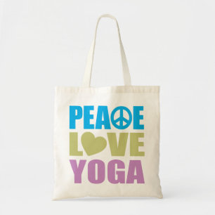 Peace Love Yoga Tote Bag