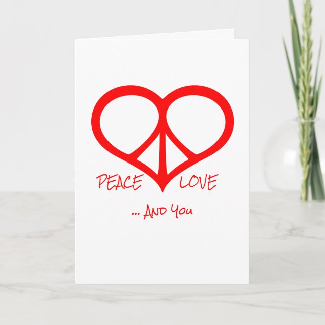 Peace Love & You Valentine’s Day Card (Front)