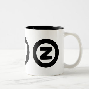 Peace Love Zazzle Two-Tone Coffee Mug