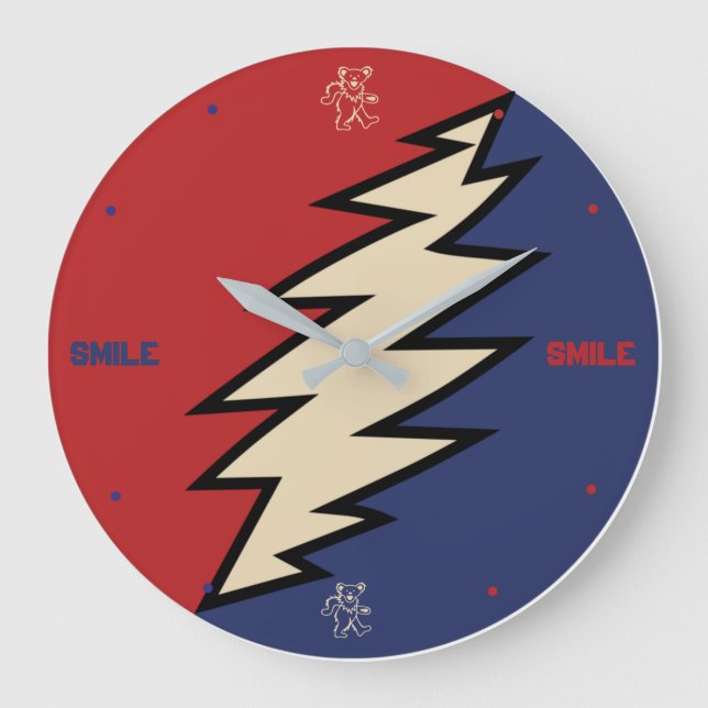 Peace lovign acrylic wall clock  (Front)