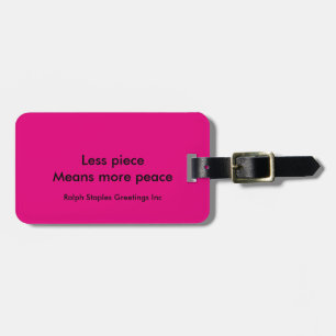 peace luggage tag