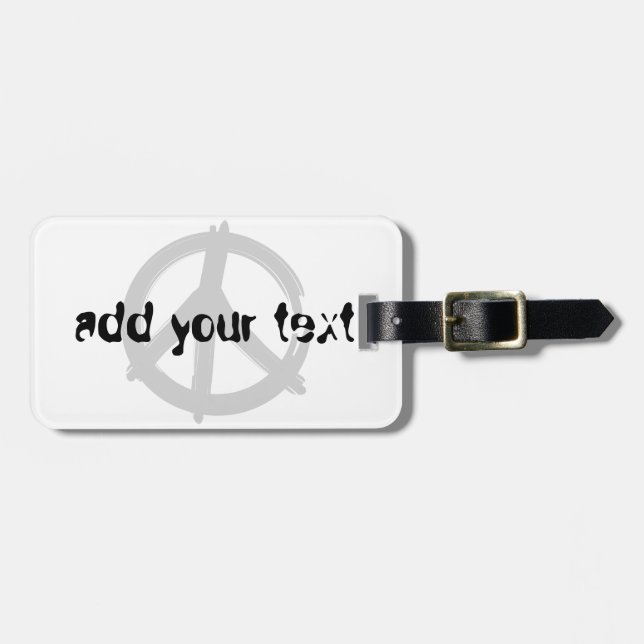 Peace Luggage Tag (Front Horizontal)