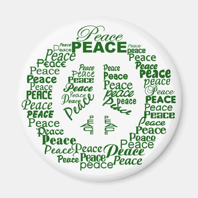 Peace magnet - green (Front)