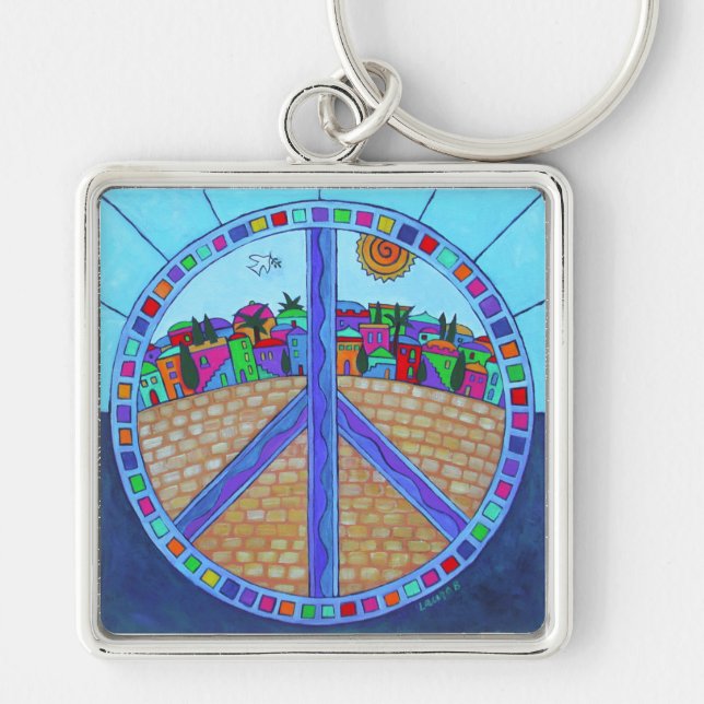 Peace Mandala Keychain (Front)