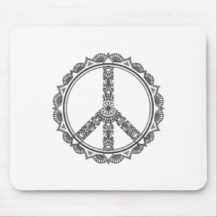 Peace Mandala Peace Sign Yoga Buddha Yogi Gift - C Mouse Pad