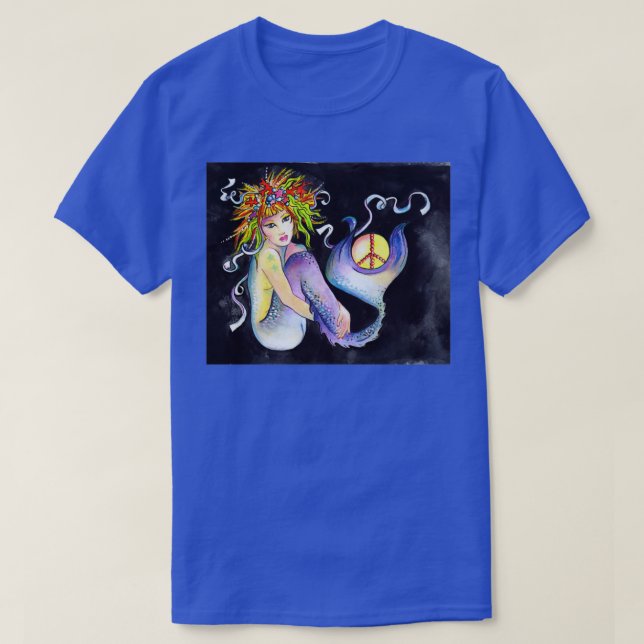 Peace Mermaid T-Shirt (Design Front)