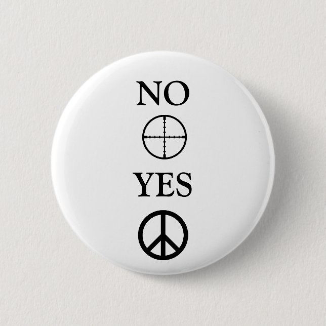 Peace Message 6 Cm Round Badge (Front)