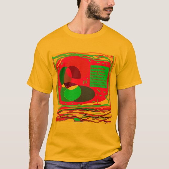 Peace message for festivals mixed color design T-Shirt (Front)