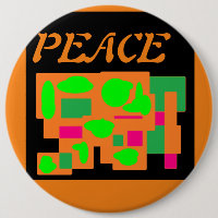 Peace message peach green and pink logo design