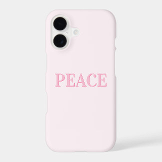 Peace Minimalist Pink iPhone Case
