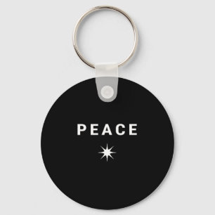 Peace Minimalist Symbol  Key Ring