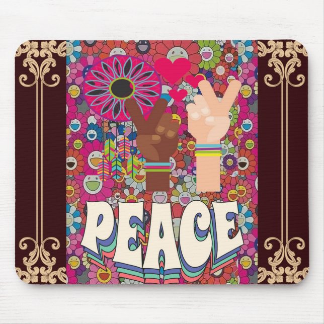Peace Mouse Pad (Front)
