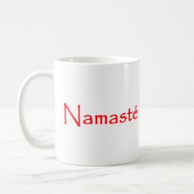 peace namaste coffee mug (Left)