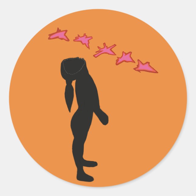 Peace, No more War Classic Round Sticker, Glossy Classic Round Sticker (Front)