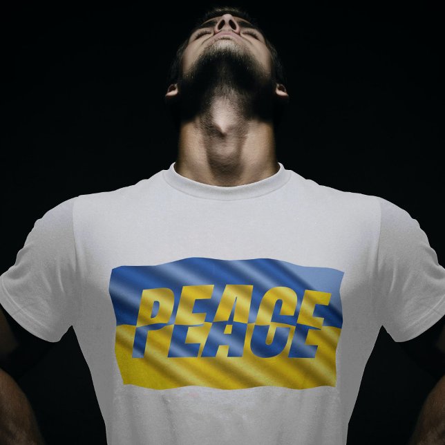Peace no war anti war Ukraine Inspired blue yellow T-Shirt (Creator Uploaded)
