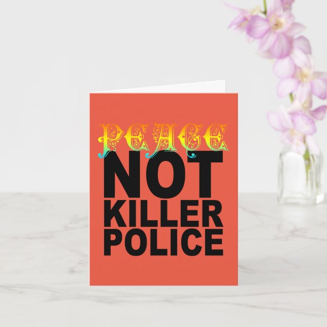 PEACE NOT KILLER POLICE CARD (Orchid)