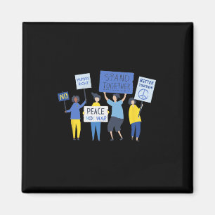 Peace Not War Anti War Ukraine Russia  Magnet