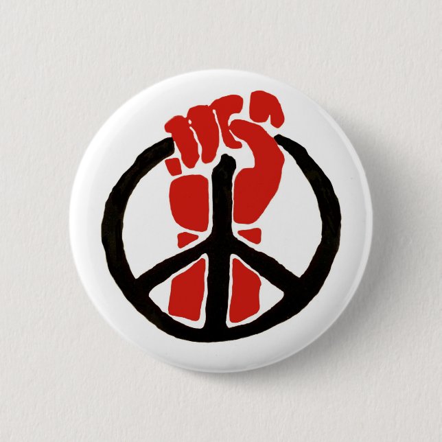 Peace Now! 6 Cm Round Badge (Front)