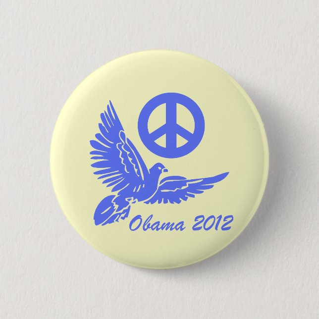 peace Obama 2012 6 Cm Round Badge (Front)