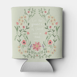 Peace of Christ Floral Cup Holder Can Cooler