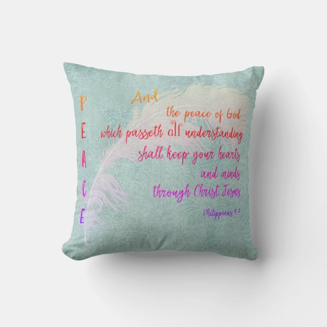 Peace of God Bible Verse Cushion (Front)