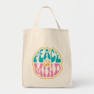 peace of mind design tote bag